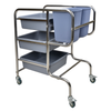 Round Tude Stainless Steel Collecting Cart