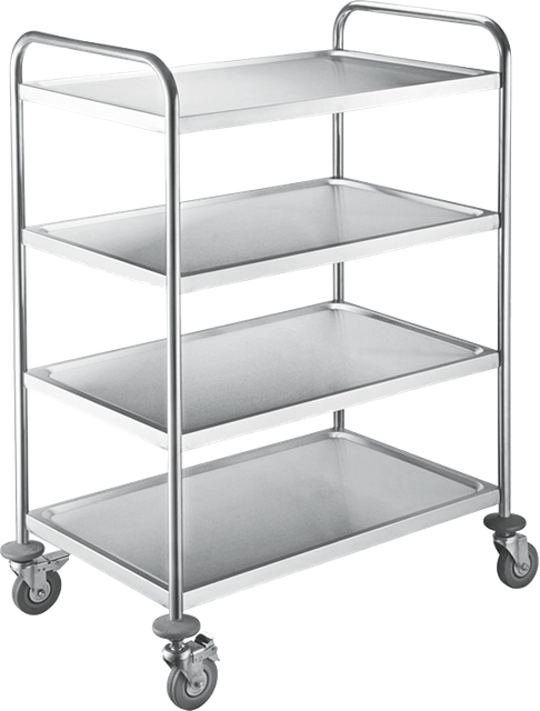  Rolling Lab Cart, 3 Shelves Mobile Clinic Cart, Sturdy Stainless Steel Frame Lab Trolley, 360° Silent Rolling Wheels w/Foot Brake, for Lab Clinic Salon