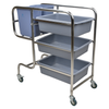 Round Tude Stainless Steel Collecting Cart