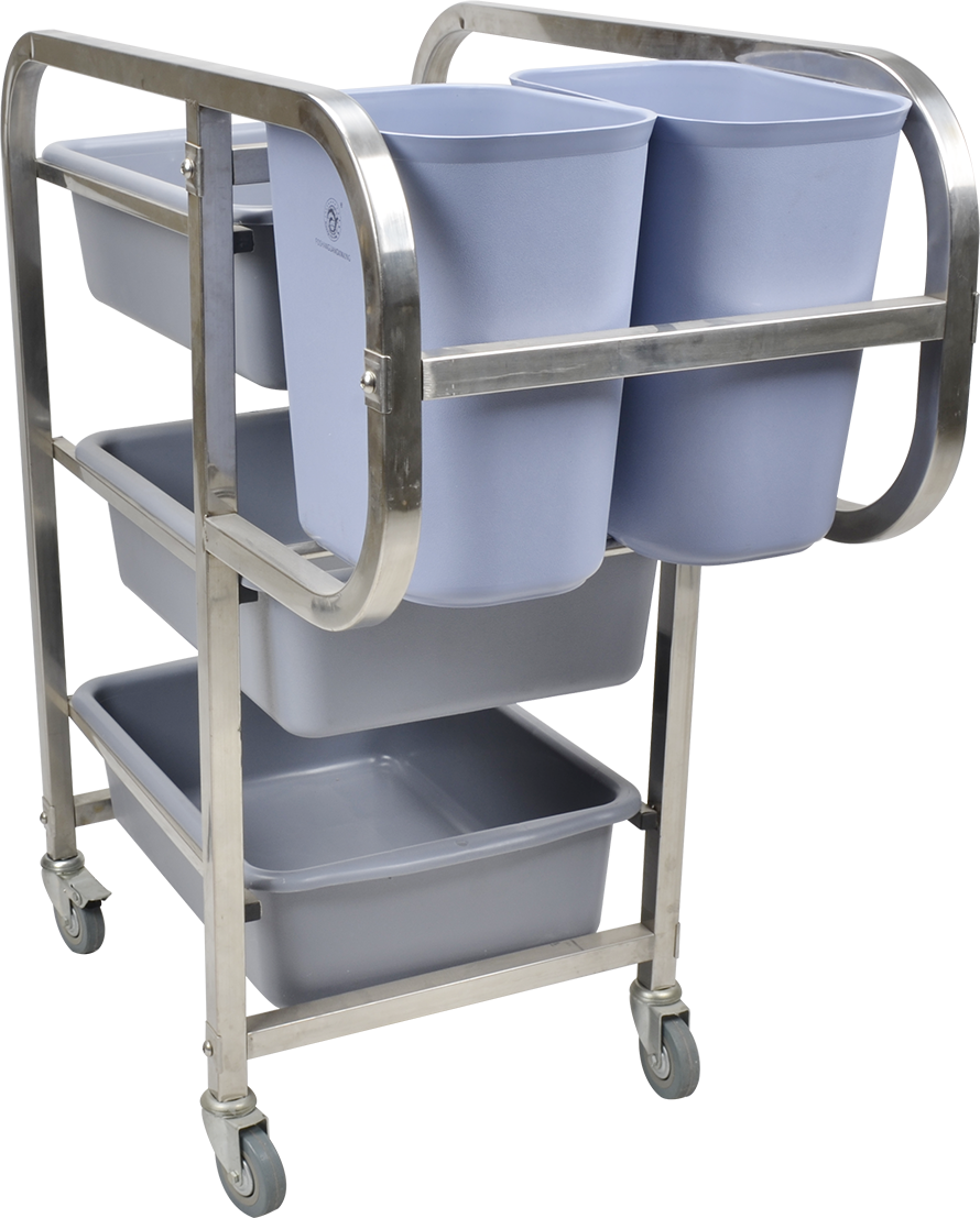 Square Tube Stainless Collecting Cart