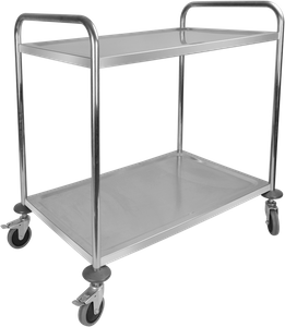 Stainless Steel Two-layers Dining Cart( Square Tube)