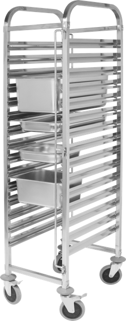 Stainless Steel Single-line Gn Pan Trolley