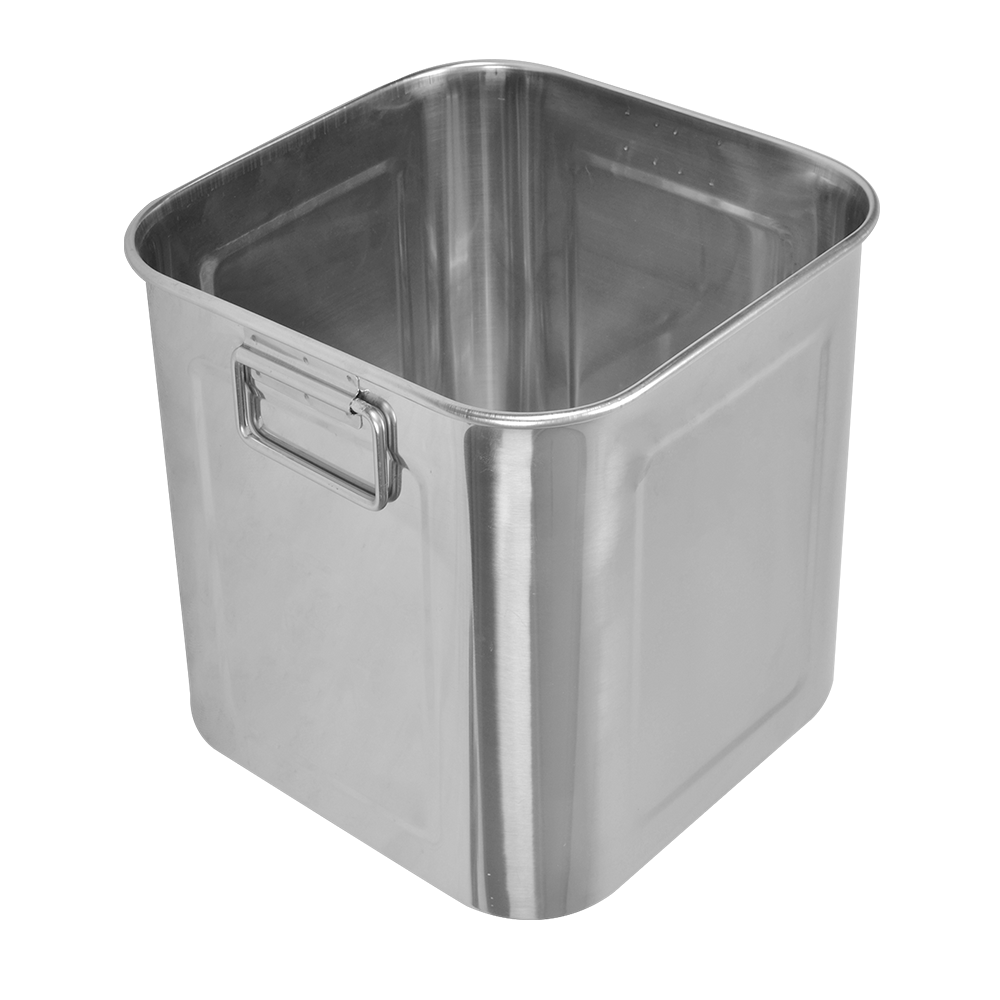 Yapamit X3001 Satin Polishing Soup Stainless Steel Square Stock Pot Barrel