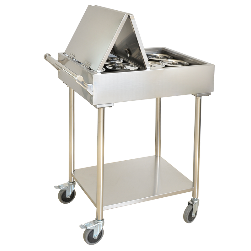 Yapamit X1210 Stainless Steel Flap Saucing Cart