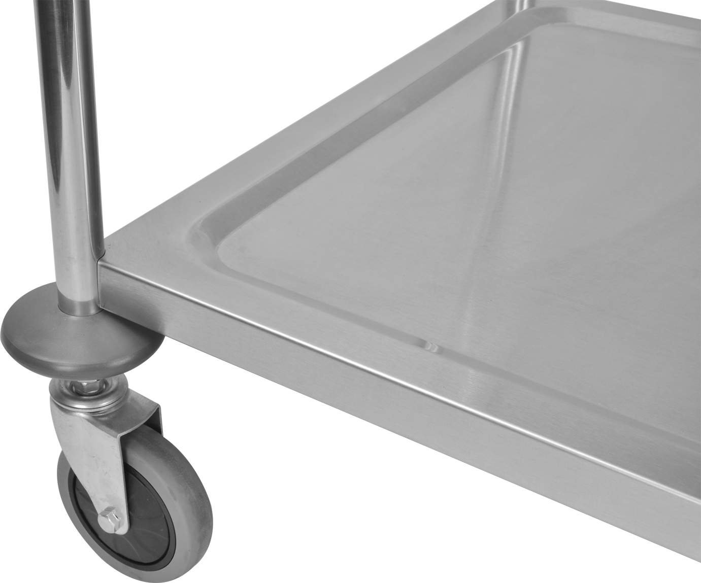 Stainless Steel Two-layers Dining Cart( Square Tube)