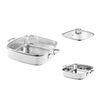 Yapamit Square Stainless Steel 3 ply Cookware Set Kitchen Stew Pot