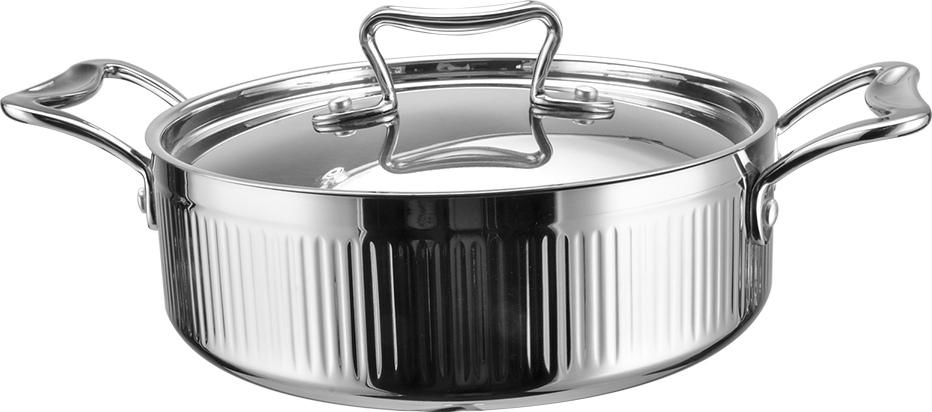 Yapamit C051101 TRI-Thick Stainless Steel Short Body Vertical Cookware 