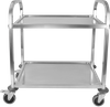 Stainless Steel Two Layers Dinning Cart(square tube)