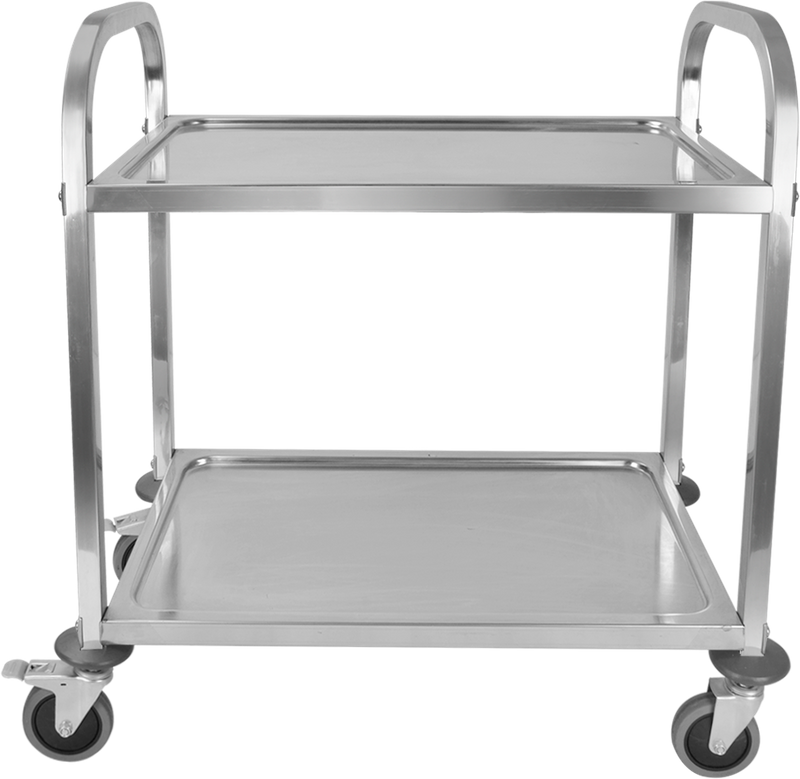 Stainless Steel Two Layers Dinning Cart(square tube)