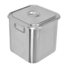 Yapamit X3001 Satin Polishing Soup Stainless Steel Square Stock Pot Barrel