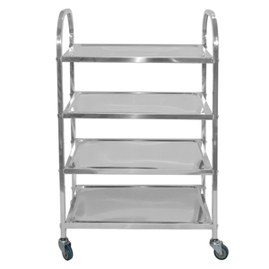 Yapamit X1111-1 Stainless Steel Four-layers Hotpot Trolley Cart