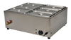 Commercial Food Warmer, Stainless Steel Bain Marie Buffet Countertop with Temperature Control & Lid for Parties, Catering, Restaurants 110V