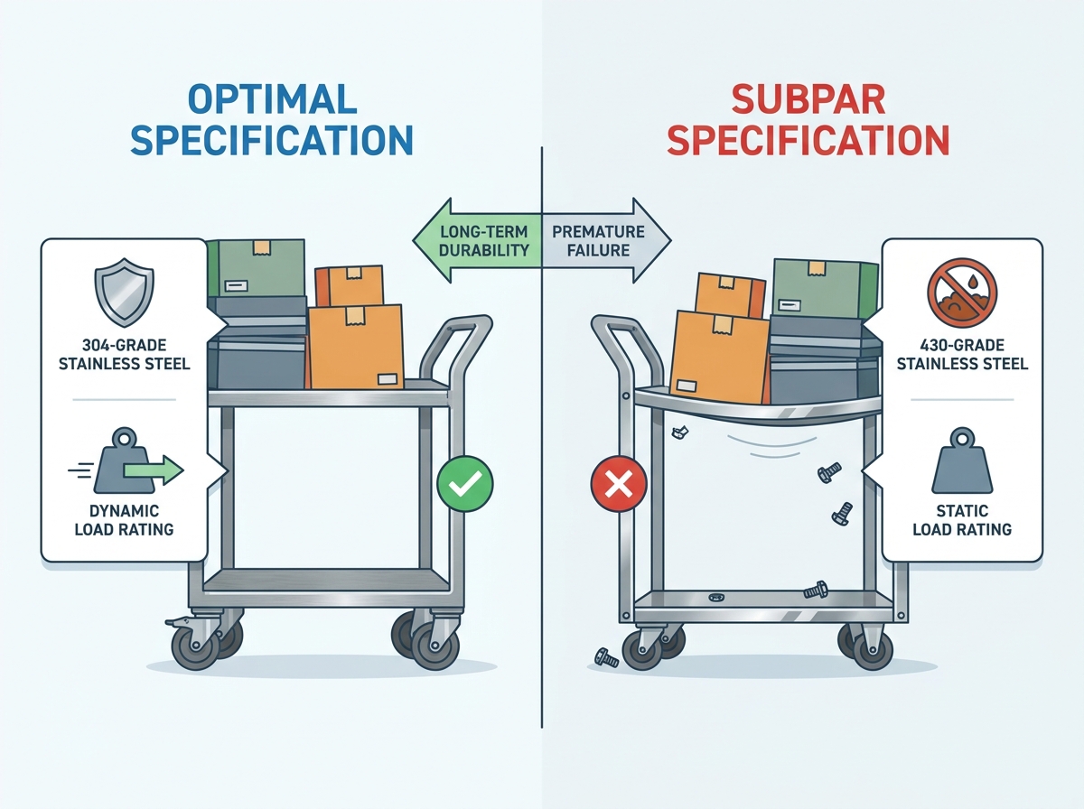 Stainless Steel Dinning Cart mobility and safety features