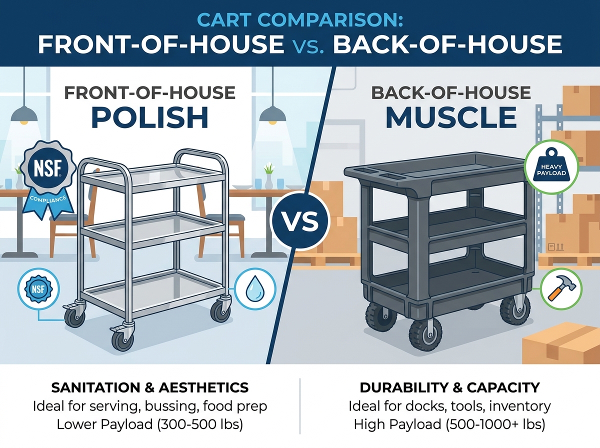 Stainless Steel Dining Cart Comparison